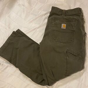 Carhartt Men's Grey/ Green Double Front Cargo Pants